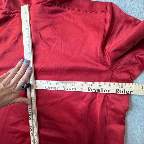 Nike Swoosh Logo Hoodie Therma Fit Crimson Red Pullover Mens‎ Medium Streetwear - Picture 5 of 9